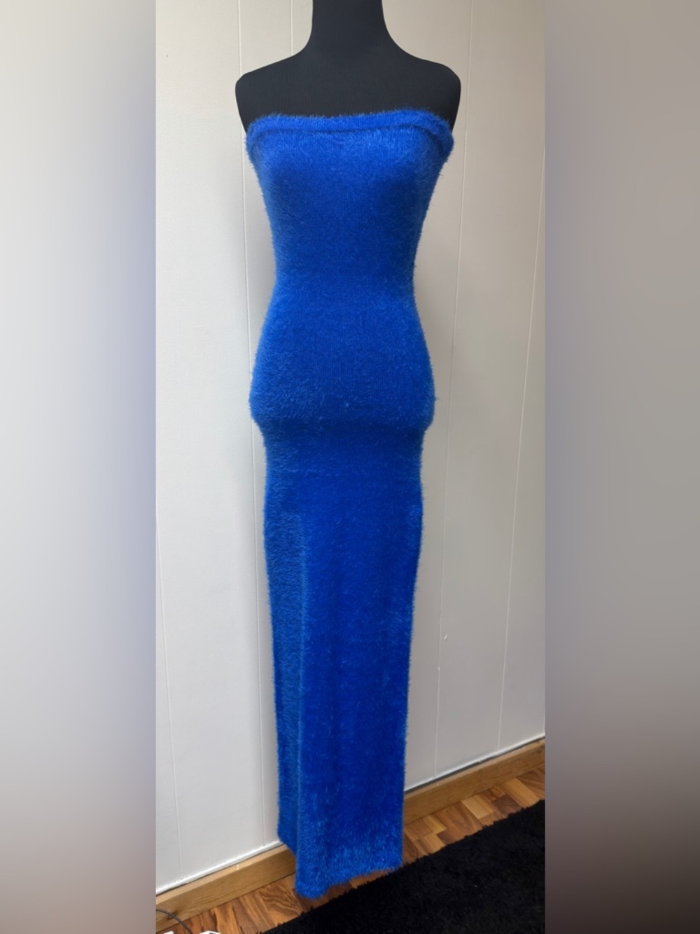 White Fox Boutique blue strapless maxi dress